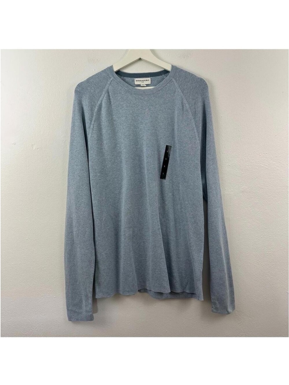 NWT Banana Republic Men’s Blue Long Sleeve Crewneck Shirt Size L